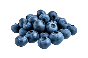 Blueberries cluster isolated on white