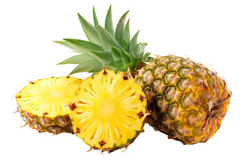 Pineapple whole and sliced