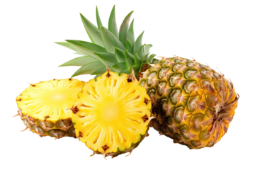 Pineapple whole and sliced