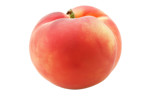 Ripe peach isolated on white