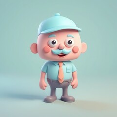 cartoon character 3d illustration cartoon character 3d illustration cartoon character with a 3d...