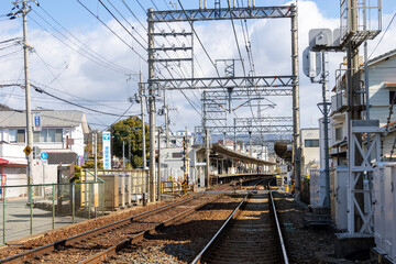 兵庫県／阪急山本駅とプラットホーム（2024年2月12日撮影）