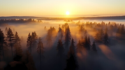 Obraz premium The interweaving beauty of sunset and sunrise