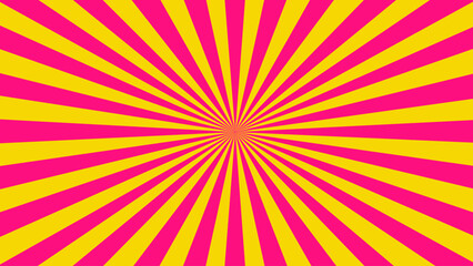 Pink and yellow sunburst background