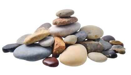 Fototapeta na wymiar Group of colorful stones pebbles