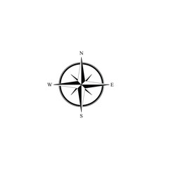 Logo compass design vector white background