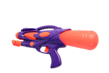 Plastic water gun on transparent background png