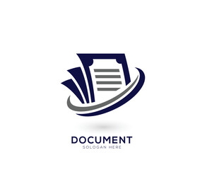 Document  logo design template illustration