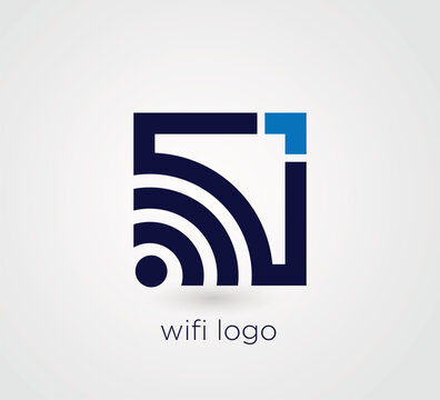 Wifi signal  logo design template