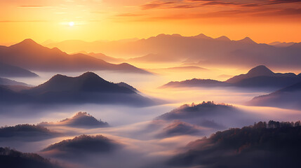 Fototapeta premium Magnificent sunrise at dawn
