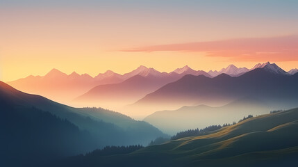 Fototapeta premium Magnificent sunrise at dawn