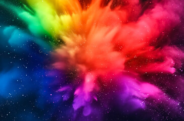 abstract explosive burst of holi colorful background