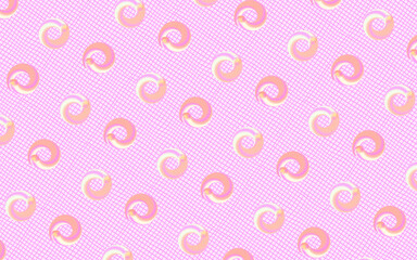 Seamless background pattern with 1980s style. Vintage abstract Y2K color design.