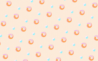 Seamless background pattern with 1980s style. Vintage abstract Y2K color design.