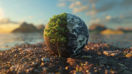 Economic Growth vs Environmental Protection: Striking a Balance - obrazy, fototapety, plakaty