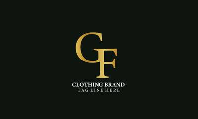 Obraz premium gf logo , clothing logo, letter logo, gold logo,