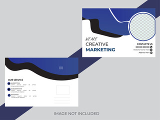 Creative modern corporate business postcard Design