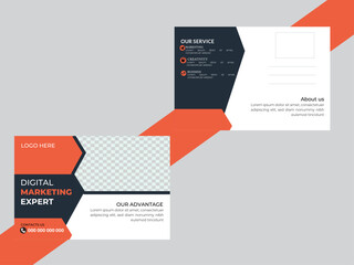 Creative modern corporate business postcard Design