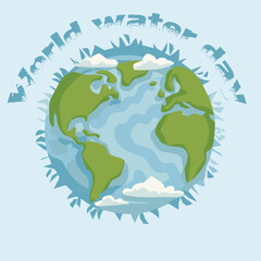 Fototapeta premium World Water Day illustration 