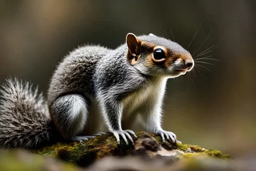 Foto op Canvas squirrel on a tree © Naila