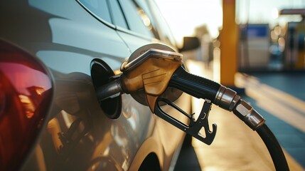 a car with a gas pump