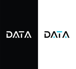 Obraz premium Data Digital Technology Logo Design Inspiration Vector