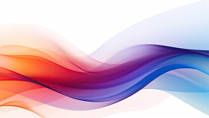 An abstract vibrant waves on white background