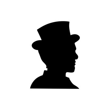 recommend clip art: Classic man silhouette with hat