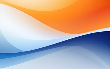 A blue, orange and white background with oblique u shape