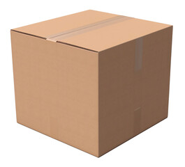 Cardboard Box on isolated background