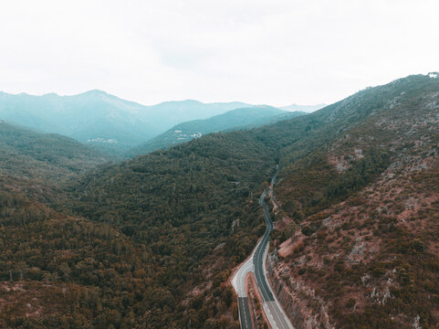 Route au mileu de la nature en Corse