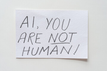 you are not human! - obrazy, fototapety, plakaty