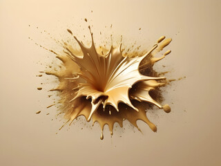 gold powder splash abstract background