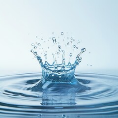 a pristine droplet creates a symmetrical splash on water, unveiling mesmerizing natural geometric designs