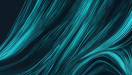 Dynamic Curved Speed Lines Wallpaper: Dark Cyan, Medium Turquoise, and Very Dark Blue Palette