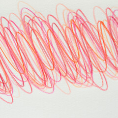multiple color pencil wavy lines on paper