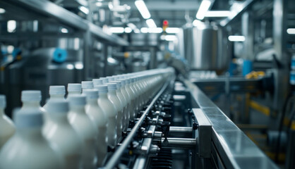 Obraz premium conveyor belt in a factory