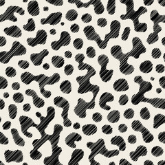 Vector seamless pattern. Casual texture with hand-drawn spots. Stylish scribble doodles.