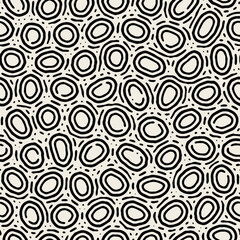 Vector seamless pattern. Monochrome organic shapes. Stylish creative print. Abstract natural texture. Hand drawn abstract background. Can be used as swatch for illustrator. 