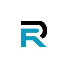 Initial RR logo design. Vector image