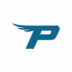 Initial P wings logo image