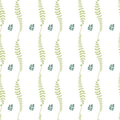 Free vector seamless pattern by leaves.