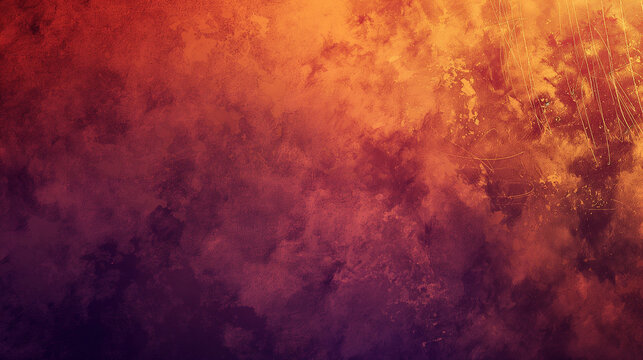 Dark orange brown purple abstract texture. Gradient. Cherry gold vintage elegant background with space for design. Halloween, Thanksgiving, autumn