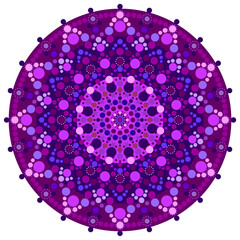 Mandala wit different colors ethnic ornament