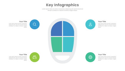 Key to success infographic template design