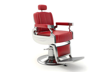 Fototapeta premium Barber chair against soft background - Ai Generated