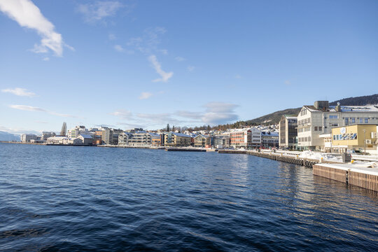 View of Molde port from the sea