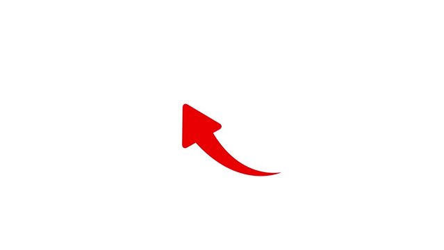 Animated arrow Isolated on Background.Icon to Improve Project, symbol of share animation