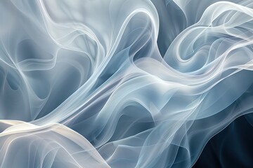 modern abstract abstract white background with swirling white flow of white and blue liquid, in the style of dark gray and light gray