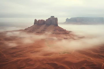 Gordijnen Aerial view of landscape of American’s Wild West with desert sandstones. © Joyce